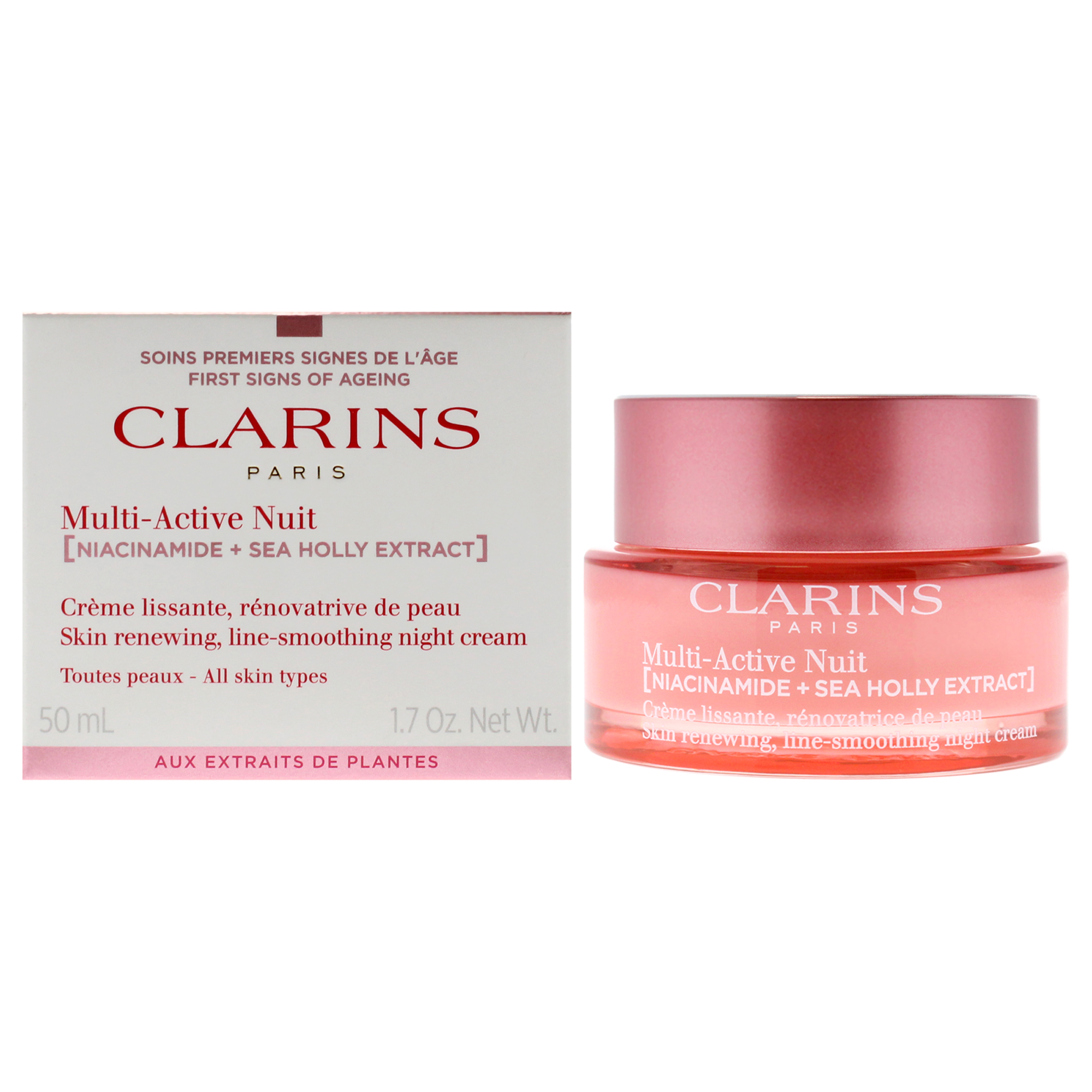 Foto 2 pulgar | Crema De Noche Clarins Multi-active Para Todo Tipo De Piel, 50 Ml - Venta Internacional.
