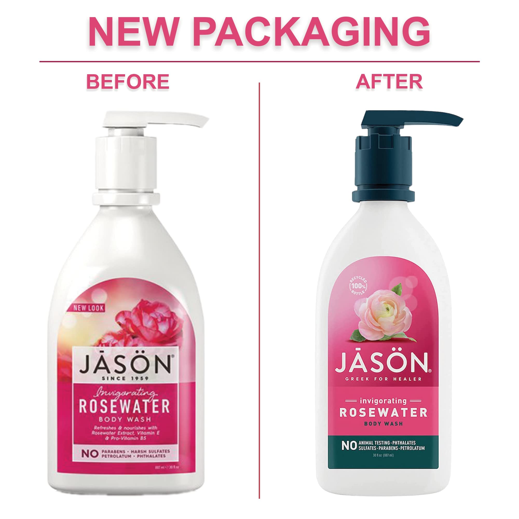 Foto 3 pulgar | Gel De Baño Y Gel De Ducha Jason, Revitalizante, Agua De Rosas, 900 Ml - Venta Internacional.