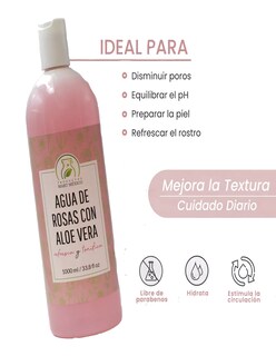 Foto 3 | Agua De Rosas Con Aloe Vera + Termo Güish Gratis