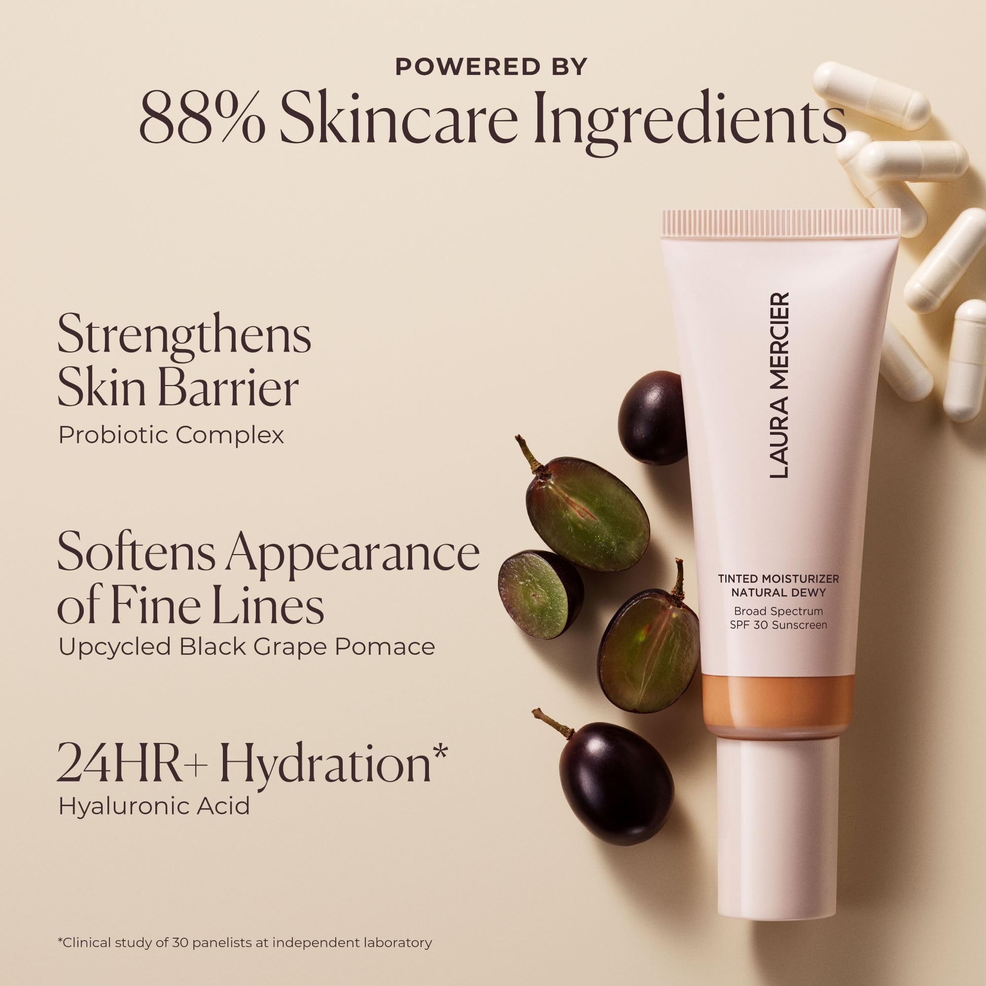 Foto 7 | Crema Hidratante Con Color Laura Mercier Natural Dewy Spf30 50 Ml - Venta Internacional.