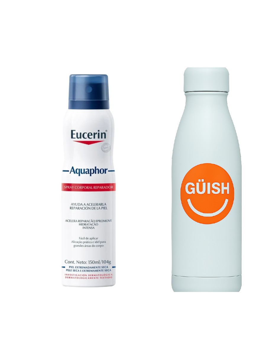 Foto 2 pulgar | Eucerin Aquaphor Spray + Gratis Termo Güish De Regalo