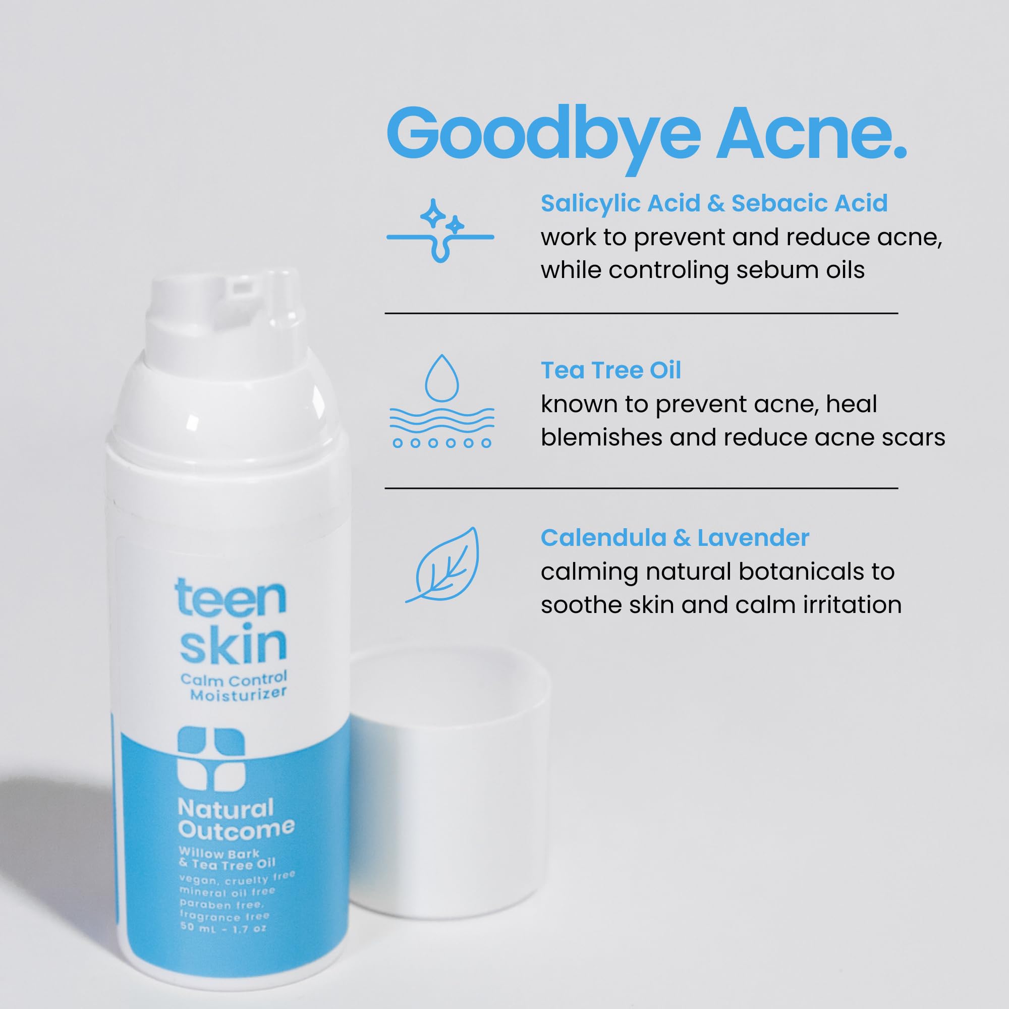 Foto 5 | Crema Hidratante Natural Outcome Teen Skin 50 Ml Para Todo Tipo De Piel - Venta Internacional.