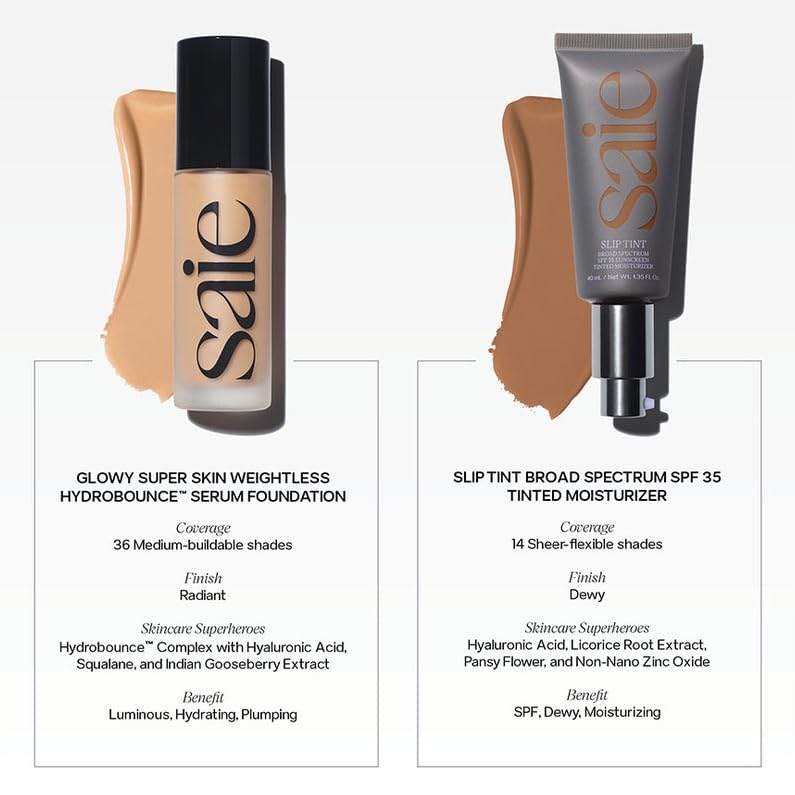 Foto 7 | Crema Hidratante Con Color Saie Slip Tint Spf 35 Shade Ten 40 Ml - Venta Internacional.