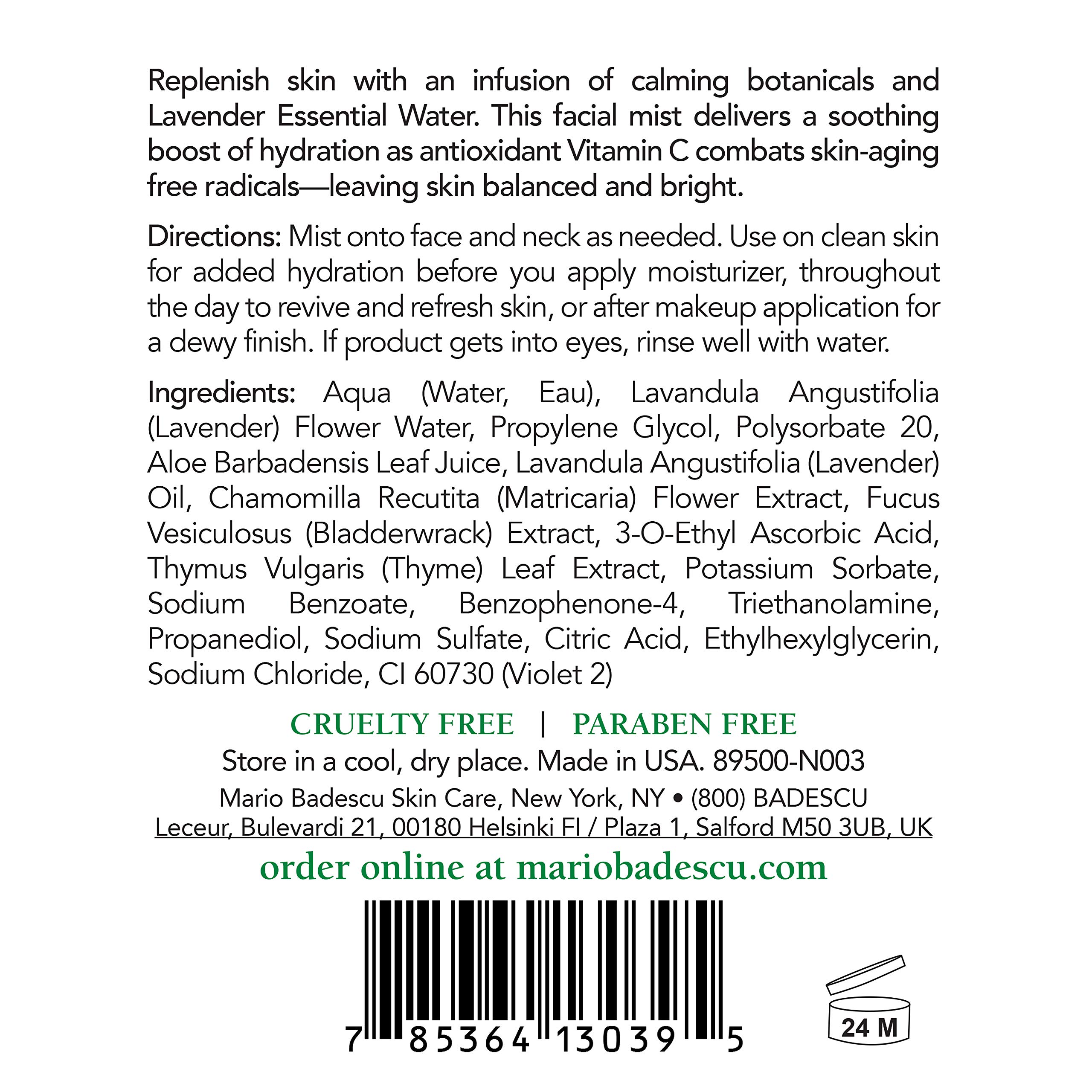 Foto 3 pulgar | Set De Spray Facial Mario Badescu, Aloe, Manzanilla Y Lavanda, 120 Ml - Venta Internacional.