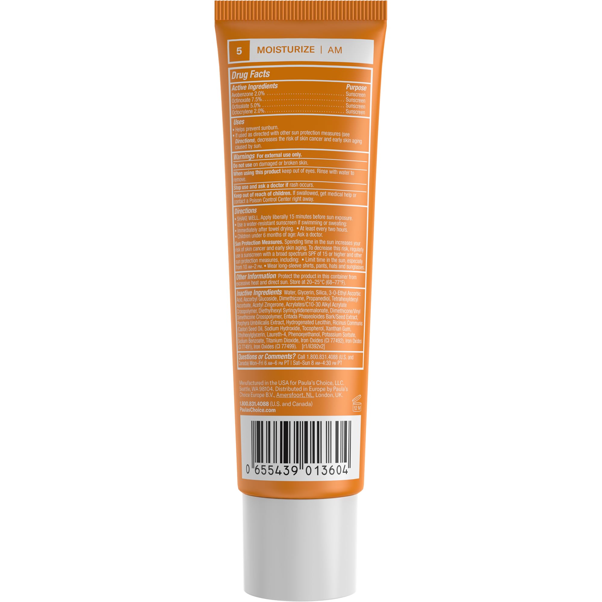 Foto 2 | Crema Hidratante Paula's Choice Con 5% De Vitamina C, Spf 50, 60 Ml - Venta Internacional.