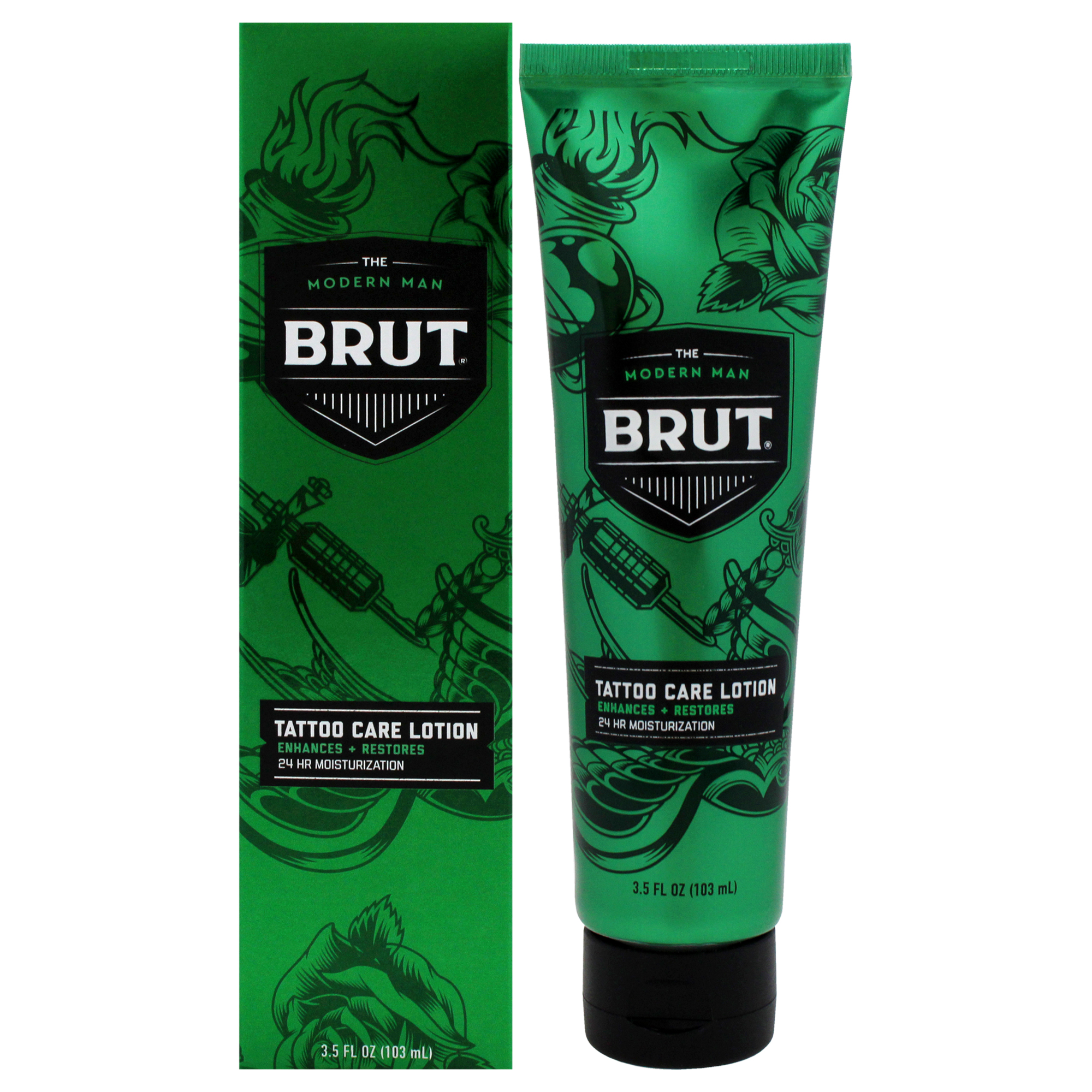 Foto 2 pulgar | Loción Hidratante Brut Tattoo Care 24 Hr, 100 Ml, Para Hombre - Venta Internacional.