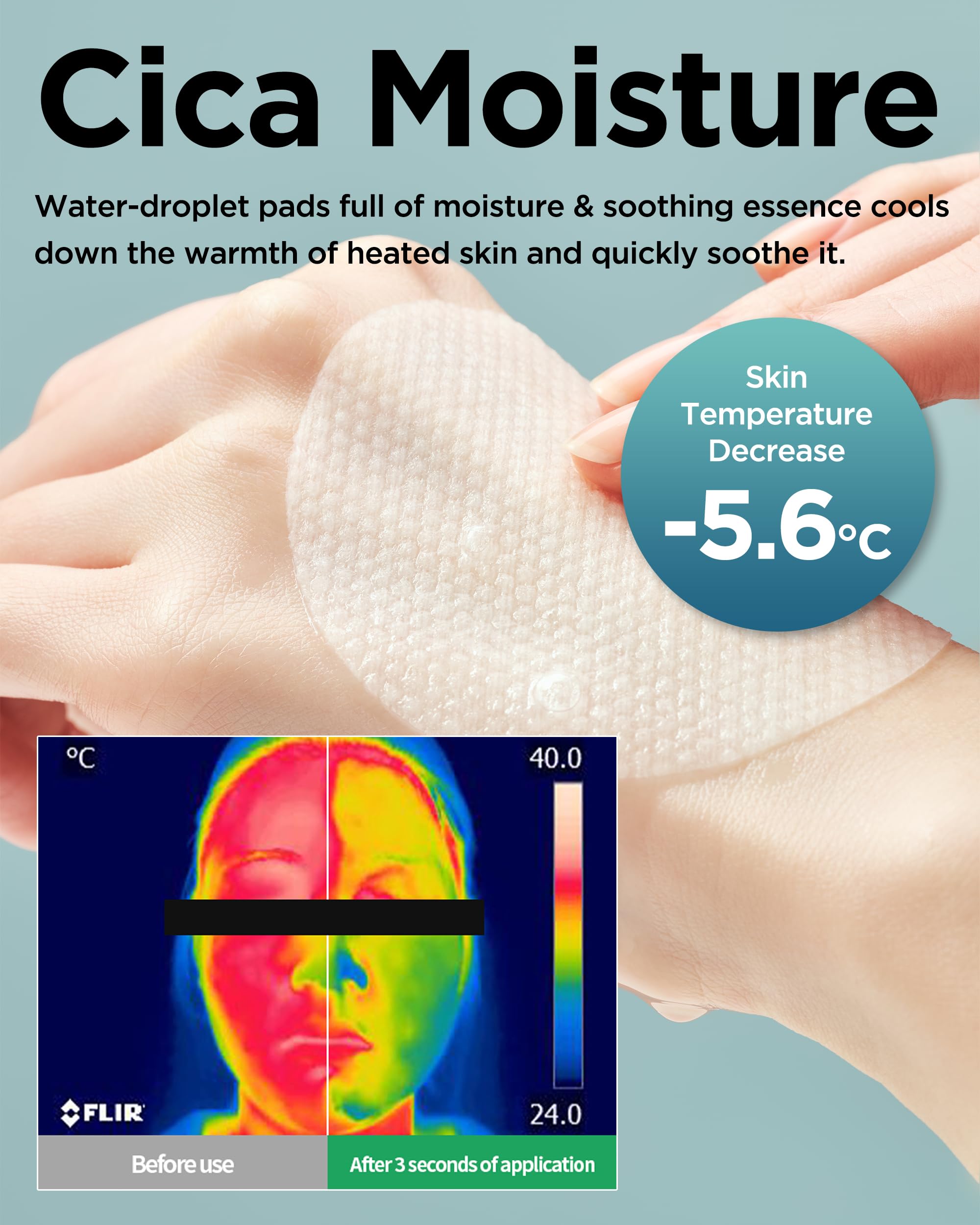 Foto 3 | Almohadilla De Tóner Tocobo Cica Calming Aqua Con Cica Fermentado, 60 Pastillas - Venta Internacional.
