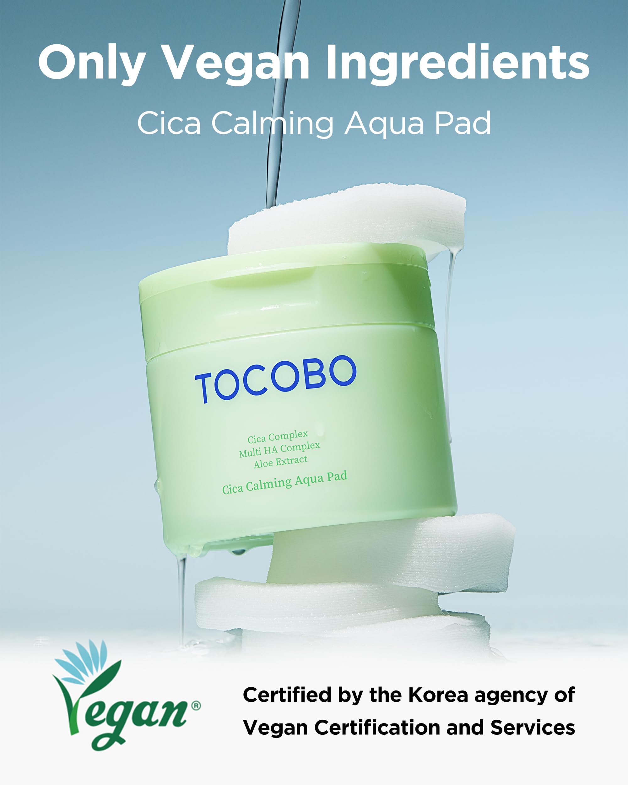 Foto 8 pulgar | Almohadilla De Tóner Tocobo Cica Calming Aqua Con Cica Fermentado, 60 Pastillas - Venta Internacional.