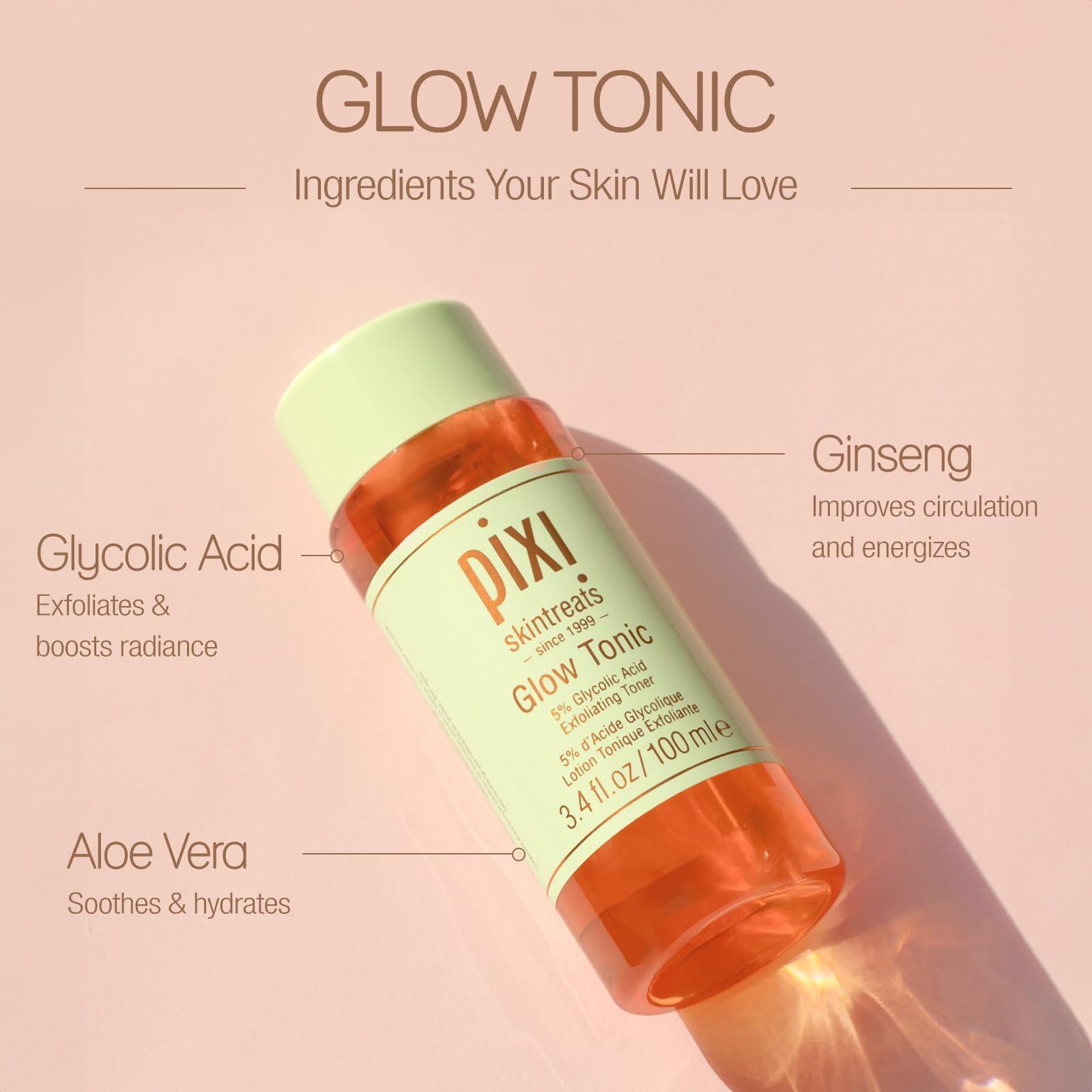Foto 4 pulgar | Tónico Facial Pixi Glow Tonic Balancing Con Ácido Glicólico 100 Ml - Venta Internacional.