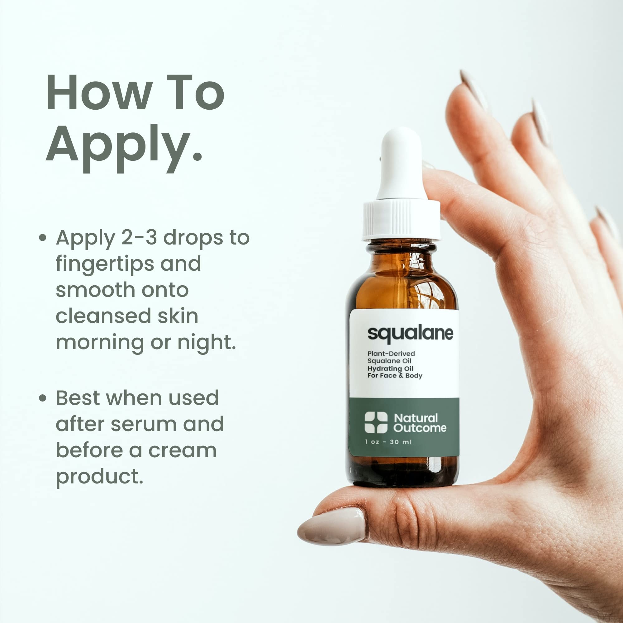 Foto 4 | Aceite De Escualano Natural Outcome Pure 30 Ml Para Rostro, Cuerpo, Cabello Y Labios - Venta Internacional.