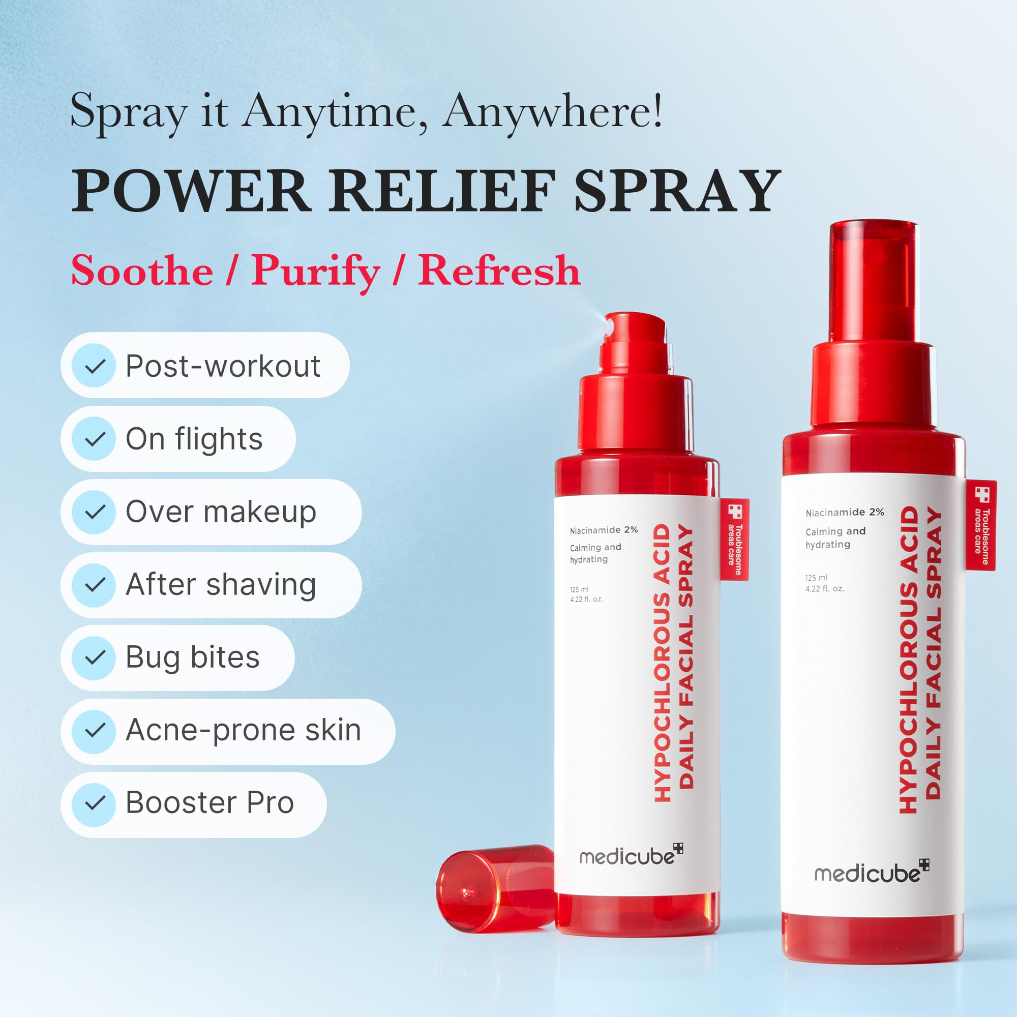 Foto 5 pulgar | Spray Calmante Facial Mist Medicube Power Con Ácido Hipocloroso - Venta Internacional.
