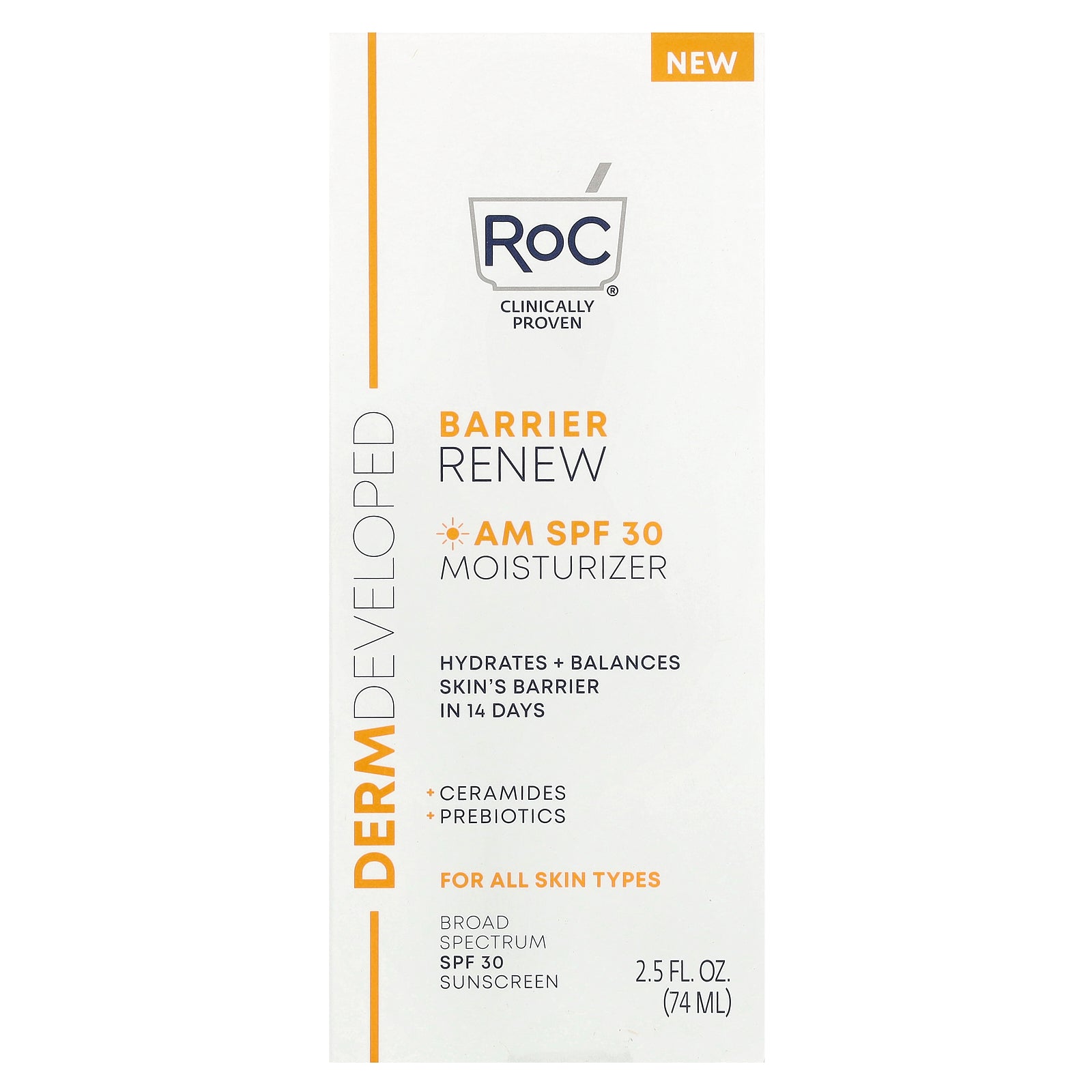 Foto 3 pulgar | Crema Hidratante Roc Barrier Renew Am Spf 30 74 Ml Sin Fragancia - Venta Internacional.