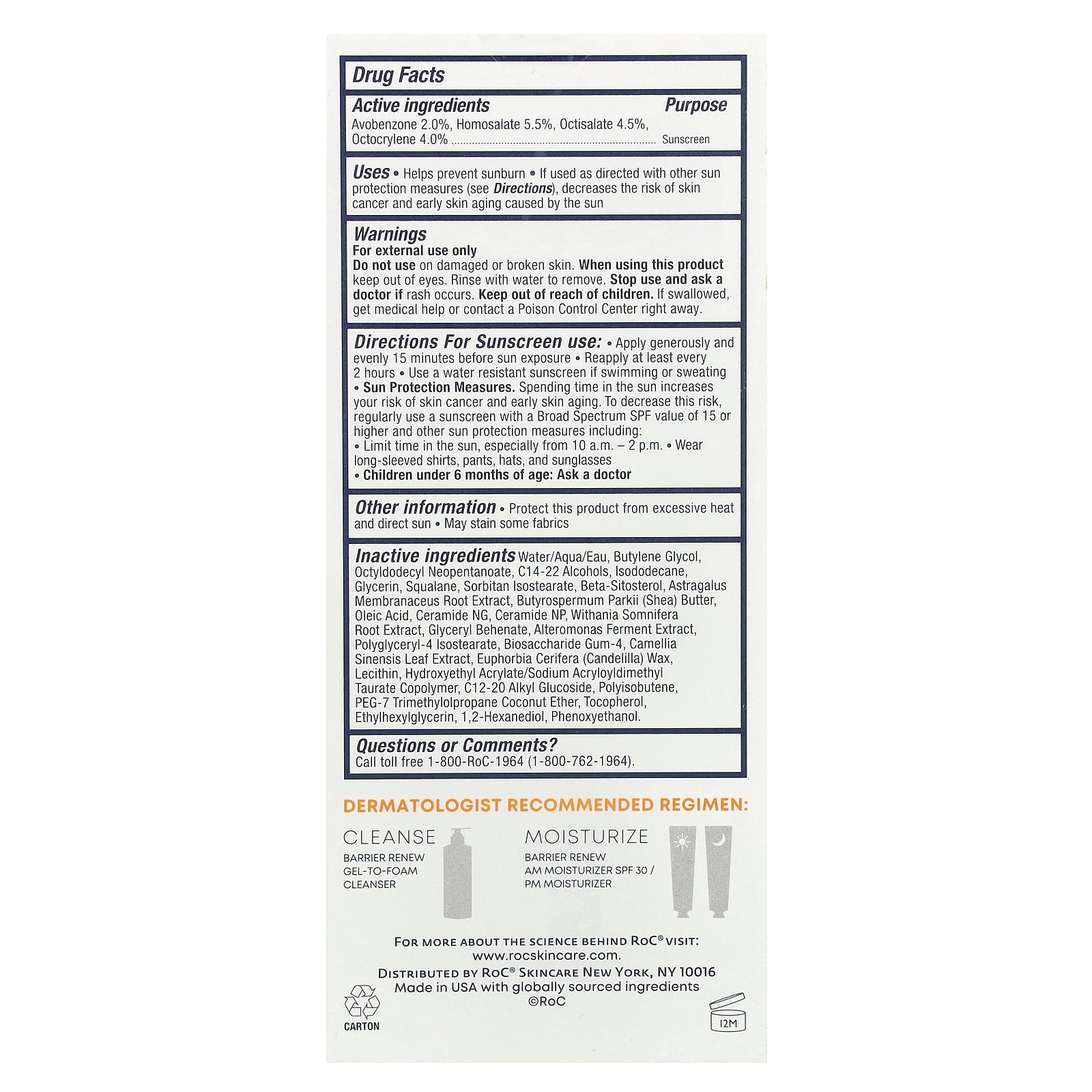 Foto 4 pulgar | Crema Hidratante Roc Barrier Renew Am Spf 30 74 Ml Sin Fragancia - Venta Internacional.