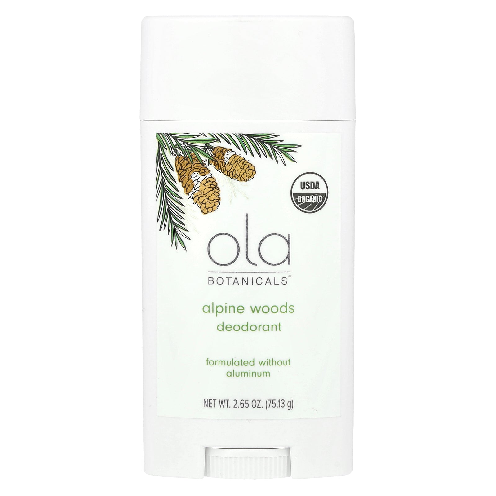Desodorante Dr. Mercola Ola Botanicals  Alpine Woods 75,13 G - Venta Internacional.