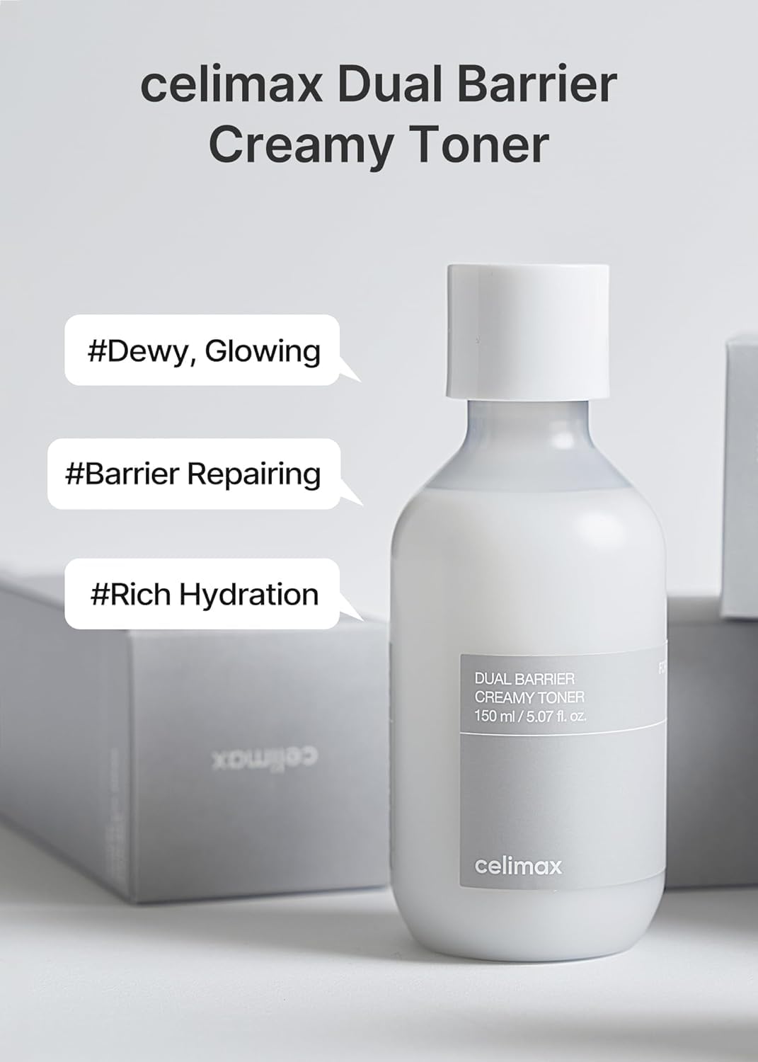 Foto 3 pulgar | Tónico Cremoso Celimax Dual Barrier 150 Ml Con Ceramidas Y Péptidos - Venta Internacional.