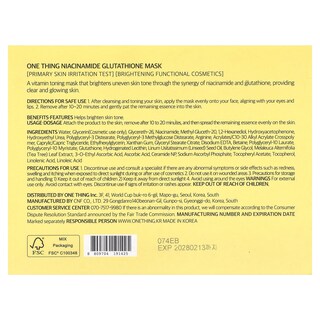 Foto 3 | Máscara De Belleza One Thing Con Niacinamida Y Glutatión 30 Hojas - Venta Internacional.