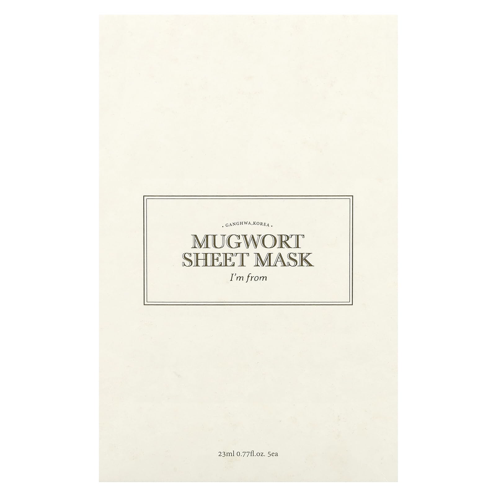 Foto 3 pulgar | Mascarilla I'm From Mugwort Beauty  5 Hojas  23 Ml - Venta Internacional.