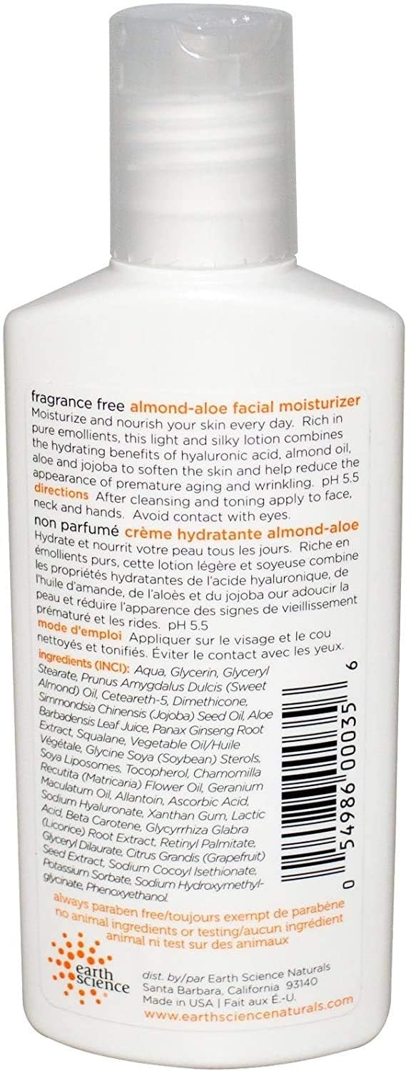 Foto 3 pulgar | Crema Hidratante Earth Science Sin Fragancia  Almendra Y Aloe  150 Ml - Venta Internacional.
