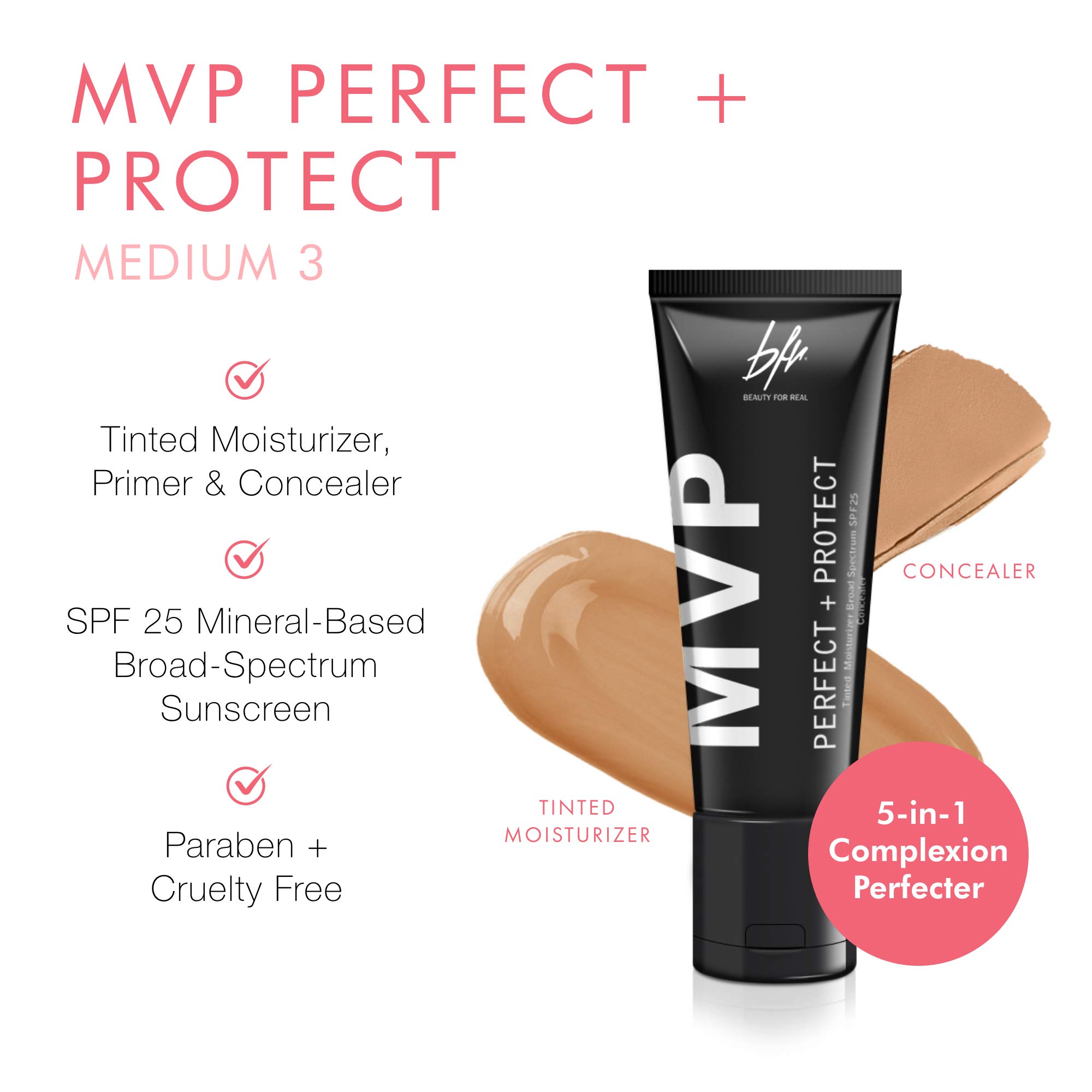 Foto 3 pulgar | Hidratante Y Corrector Con Color Beauty For Real Mvp Spf25 - Venta Internacional.