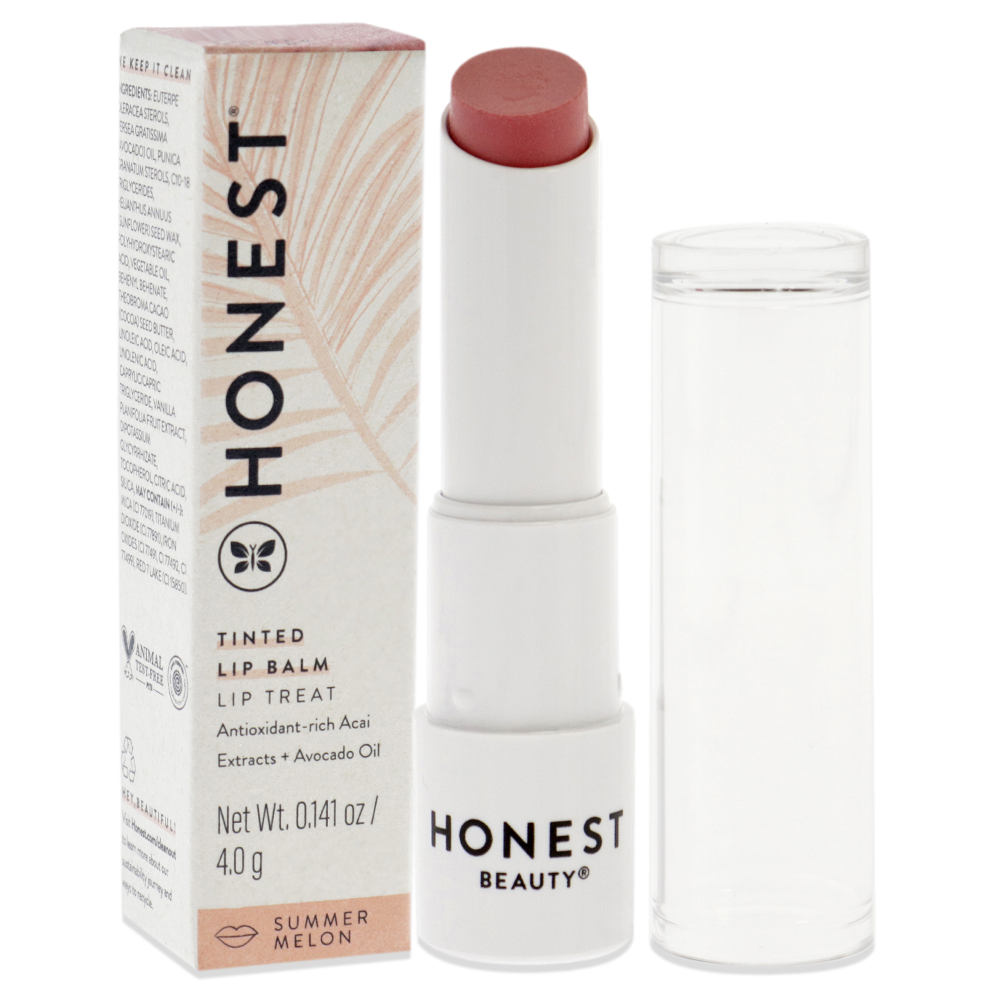 Foto 4 pulgar | Tinted Lip Balm - Summer Melon Honest Redcolour