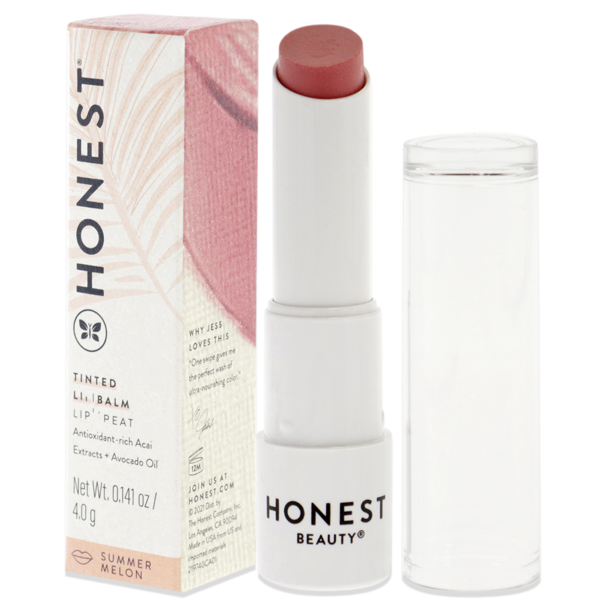 Foto 5 pulgar | Tinted Lip Balm - Summer Melon Honest Redcolour