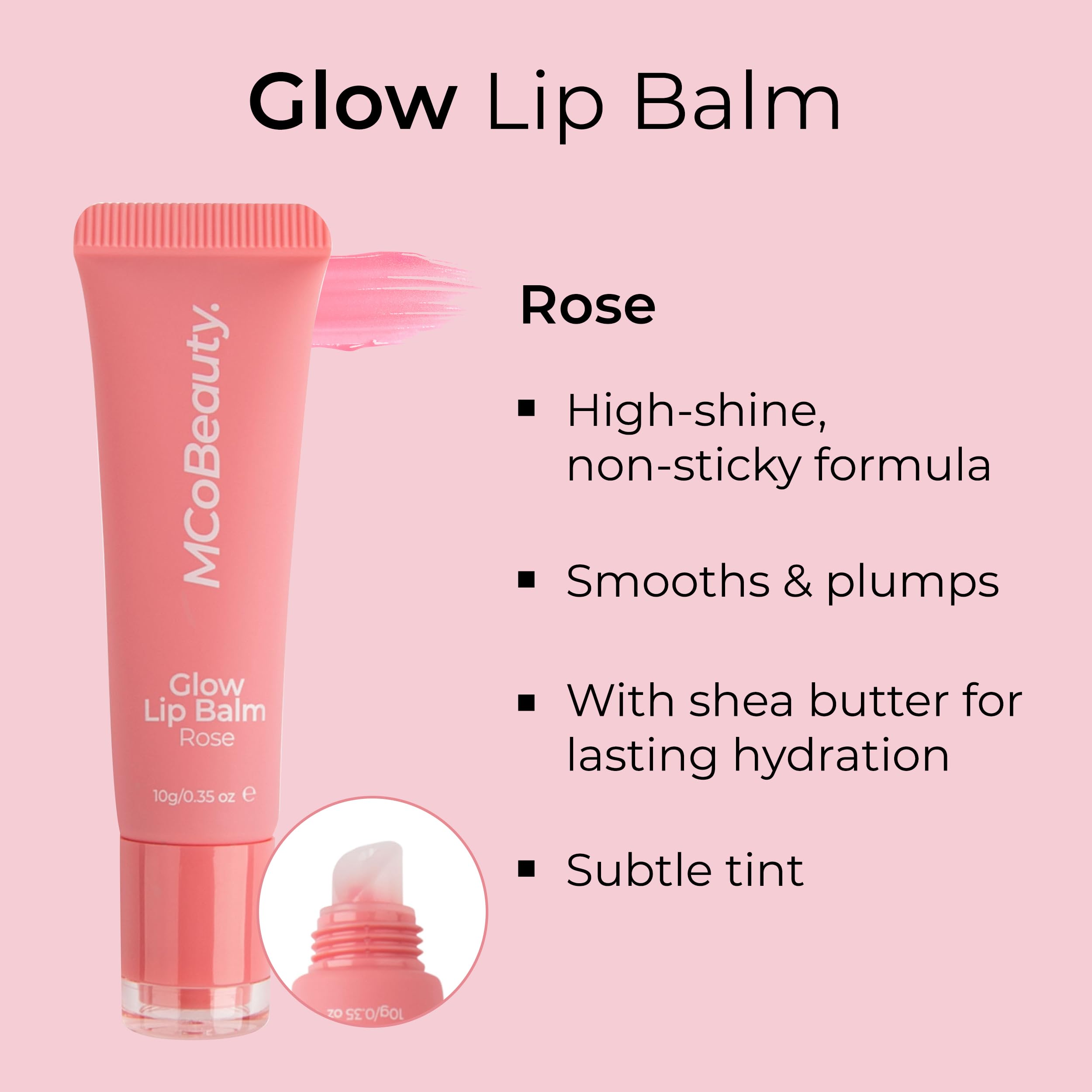 Foto 4 pulgar | Bálsamo Labial Mcobeauty Glow Rose, Nutritivo, Vegano, Libre De Crueldad Animal - Venta Internacional.