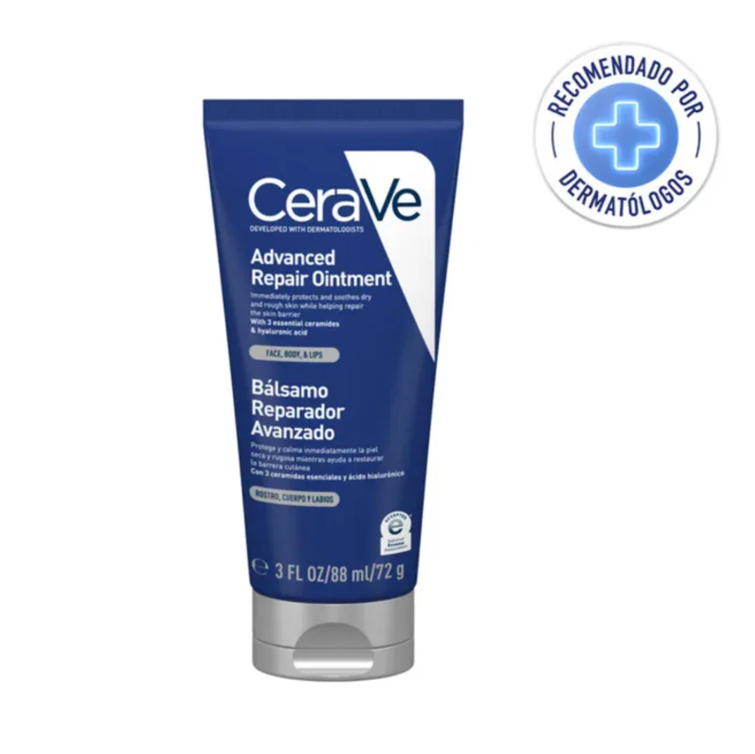 Cerave Bálsamo Reparador Avanzado Labios y Piel Seca con Ceramidas Ácido Hialurónico y Vitamina B5 Zonas Agrietadas