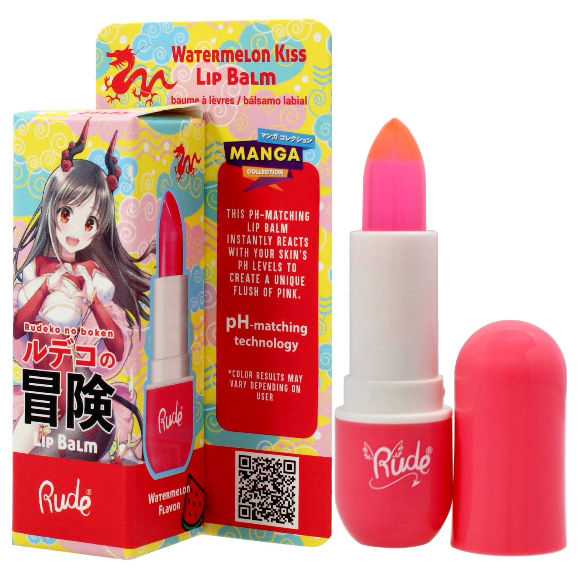 Foto 4 | Bálsamo Labial Rude Cosmetics Manga Collection Watermelon Kiss - Venta Internacional
