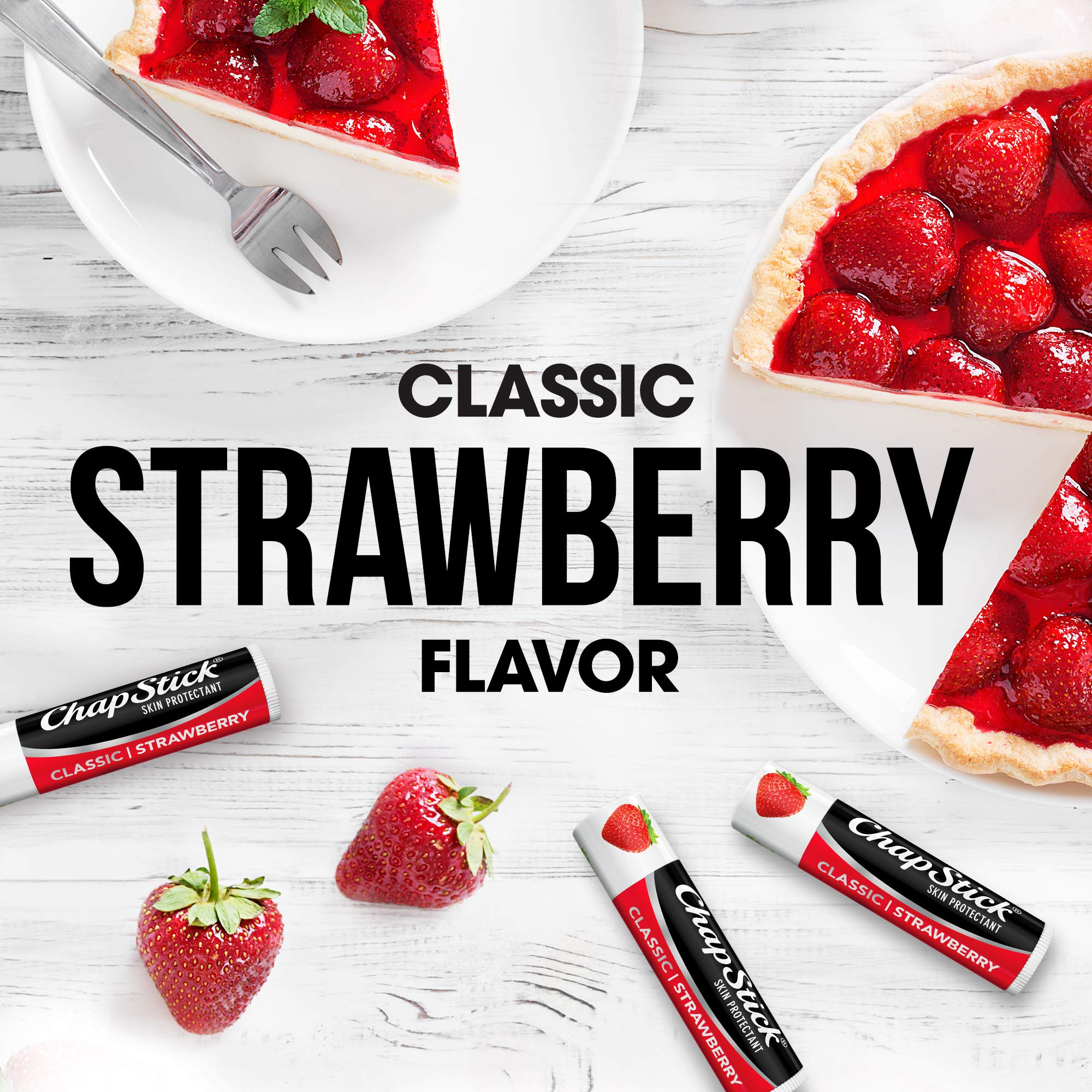 Foto 2 | Bálsamo Labial Chapstick Classic Strawberry, Paquete De 6, 4,4 Ml - Venta Internacional.