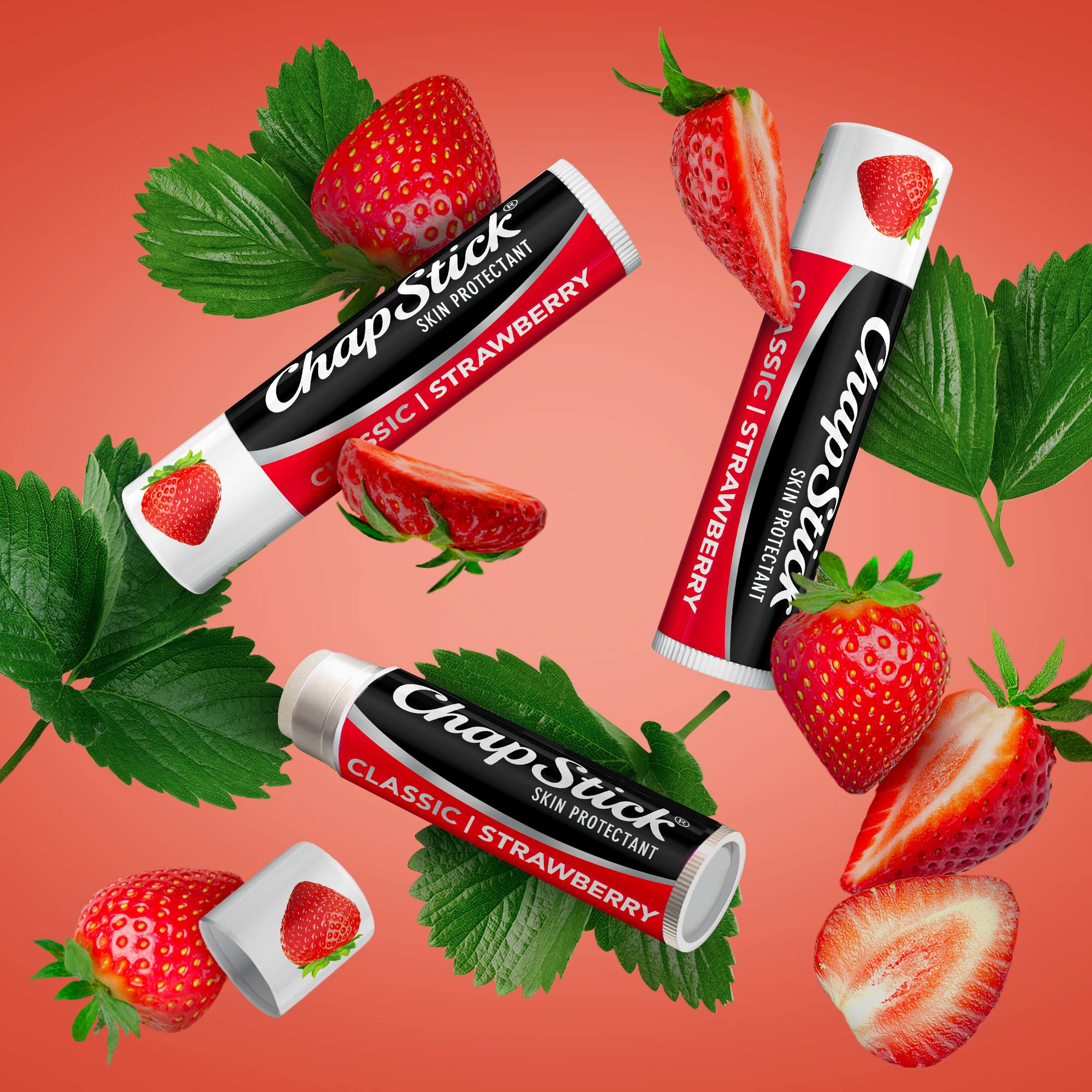 Foto 7 | Bálsamo Labial Chapstick Classic Strawberry, Paquete De 6, 4,4 Ml - Venta Internacional.