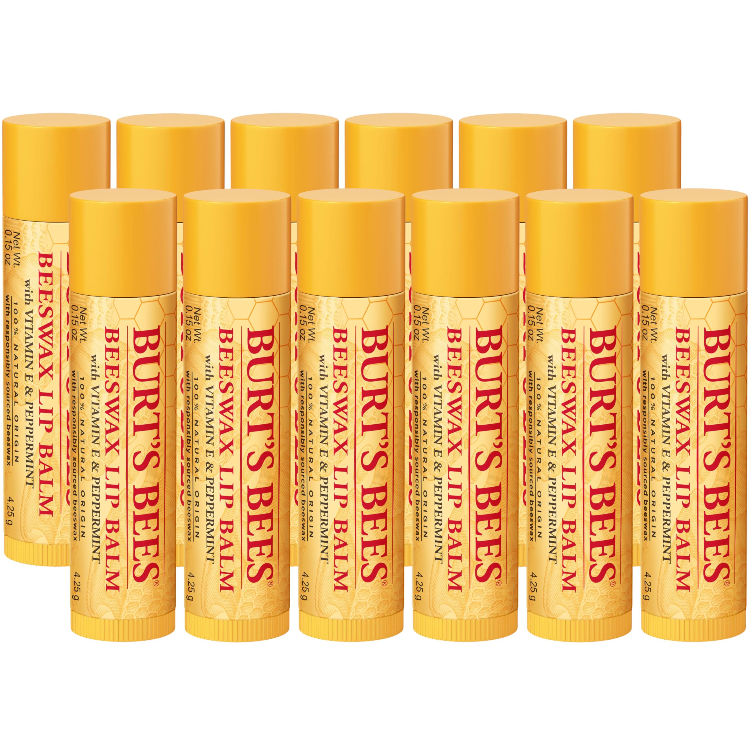 Foto 2 pulgar | Bálsamo Labial Burt's Bees Original Bees Beeswax, 12 Tubos, 4,25 Ml - Venta Internacional.