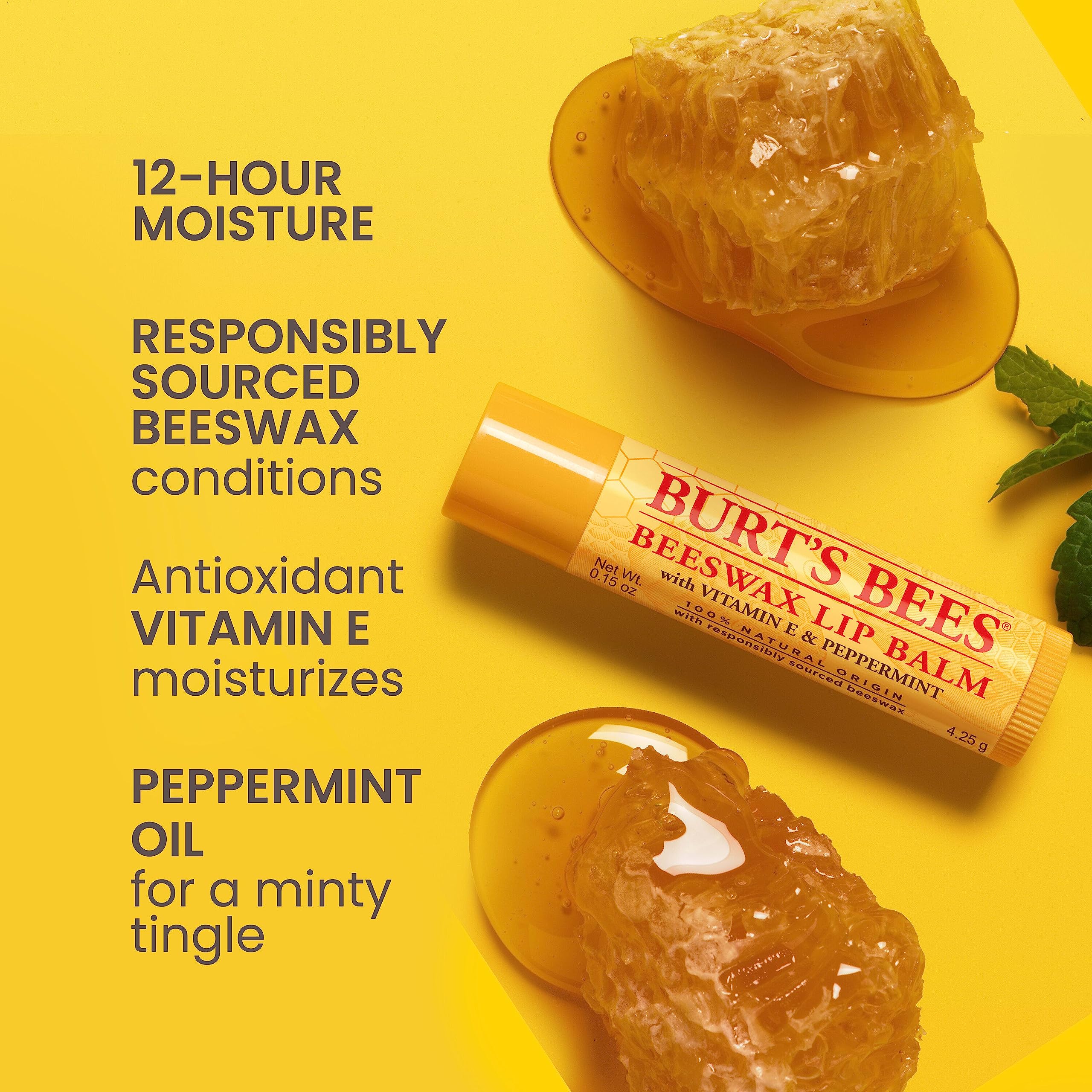 Foto 3 pulgar | Bálsamo Labial Burt's Bees Original Bees Beeswax, 12 Tubos, 4,25 Ml - Venta Internacional.