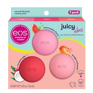 Foto 1 | Bálsamo Labial Eos Juicy Vibes, Helado De Sandía, Melonada De Mango Y Leche De Coco, 7 Ml, Paquete De 3 - Venta
