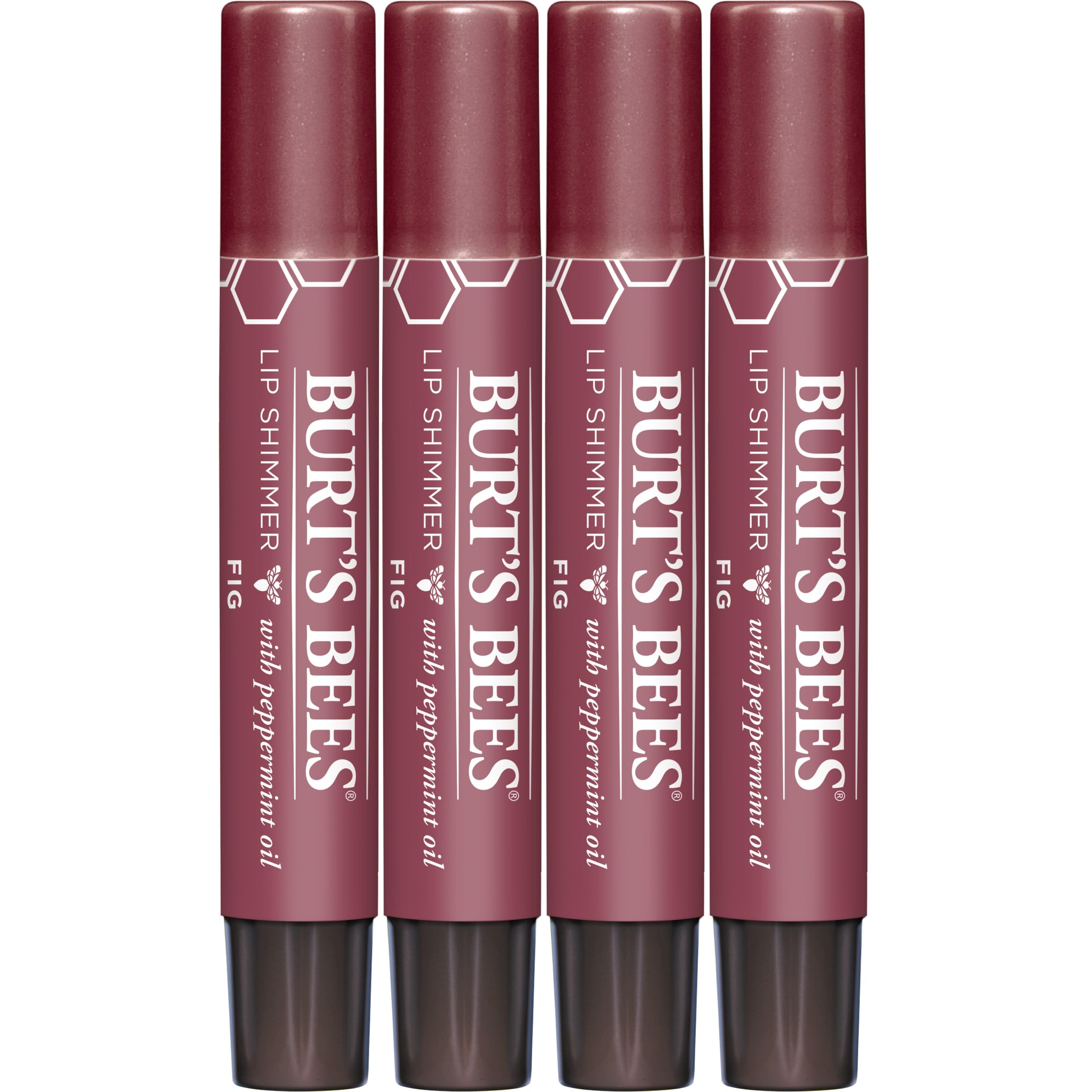 Foto 2 pulgar | Set De Bálsamo Labial Burt's Bees Shimmer Fig Lip Balm Stick, Paquete De 4 - Venta Internacional.