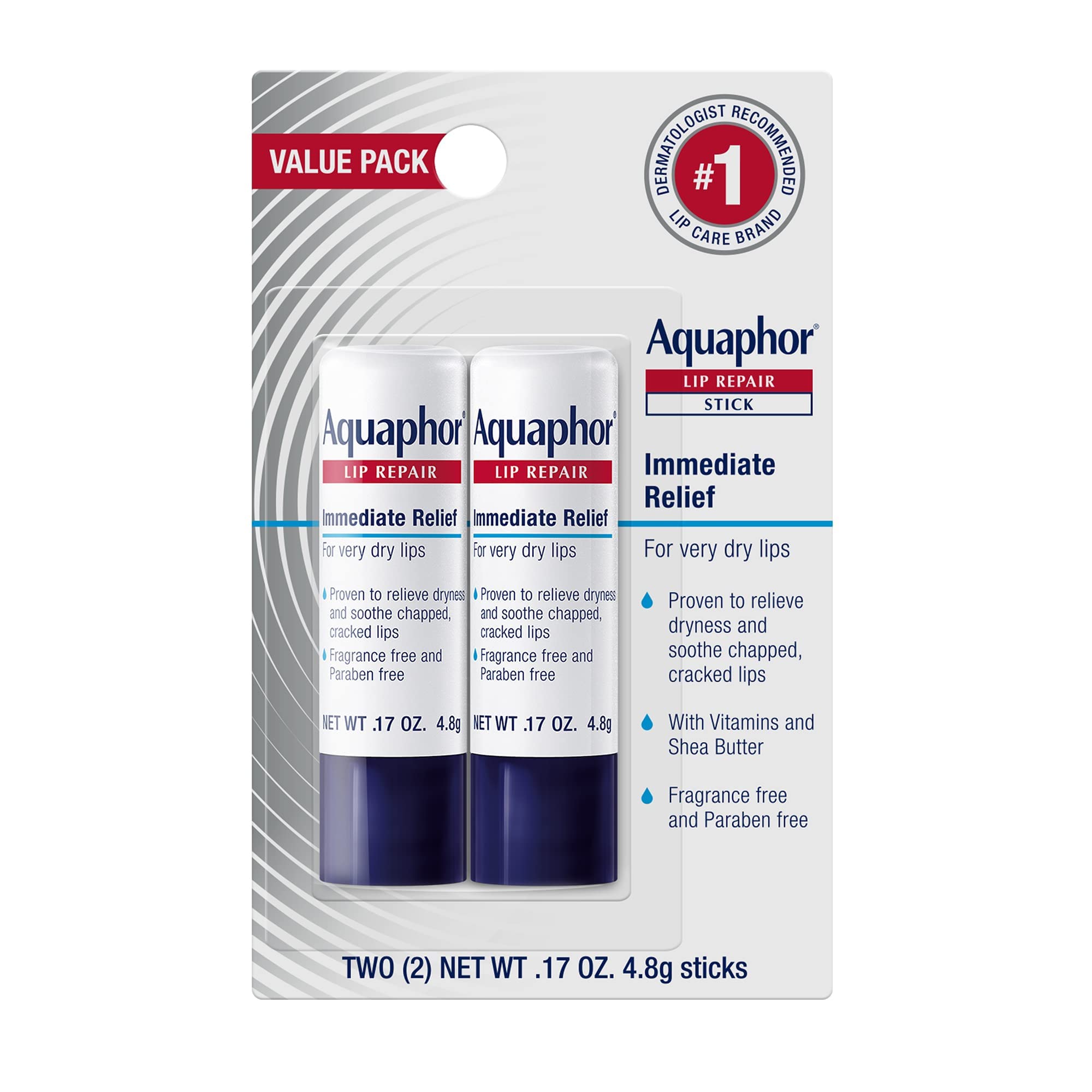 Foto 2 pulgar | Bálsamo Labial Aquaphor Lip Repair Stick Hidratante 2x0.17 Oz - Venta Internacional.