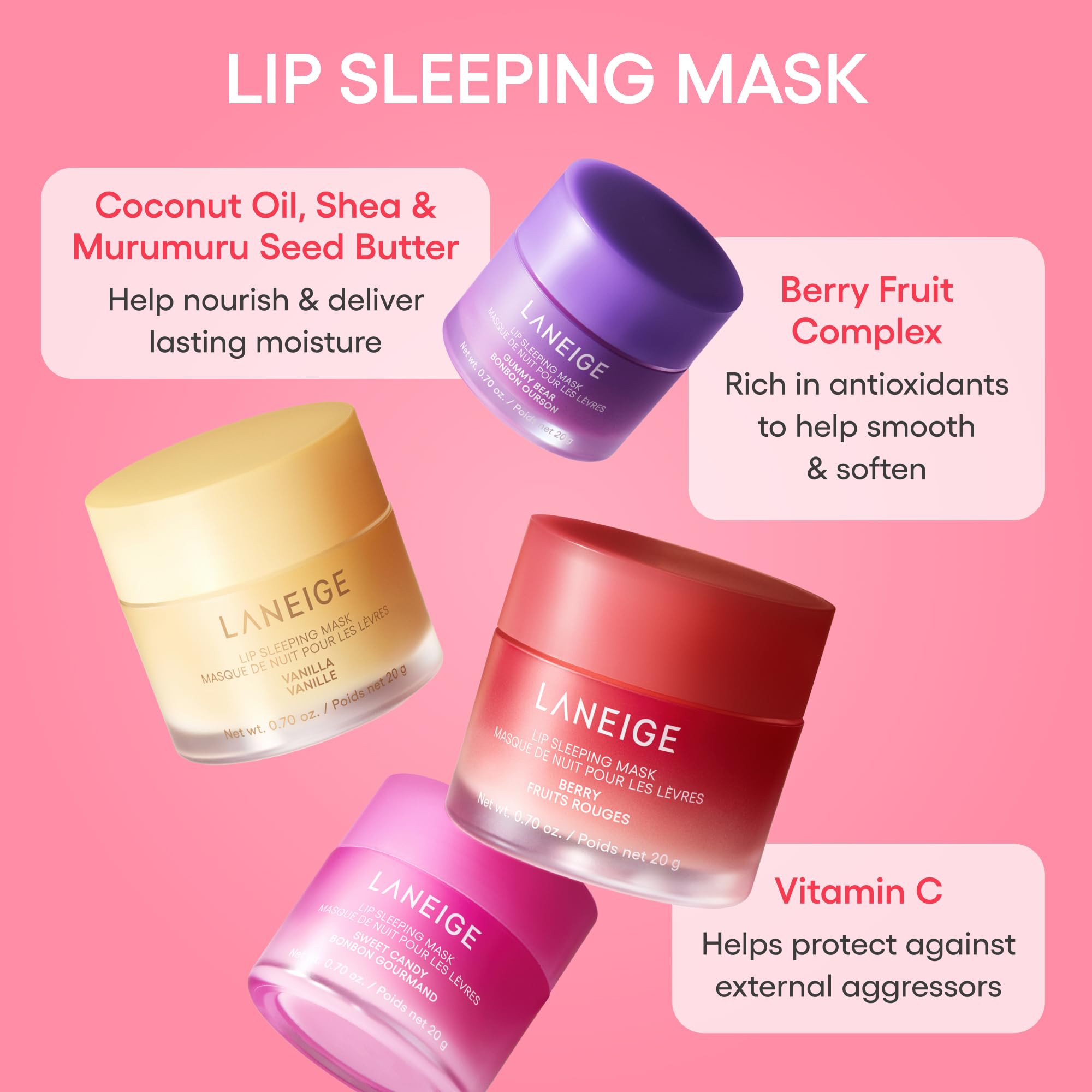 Foto 3 pulgar | Mascarilla Para Dormir Para Labios Laneige Peach Iced Tea Nourish Hydrate - Venta Internacional.