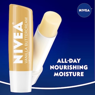 Foto 4 | Bálsamo Labial Nivea Vanilla Buttercream Hidratante Para Todo El Día X4 - Venta Internacional.