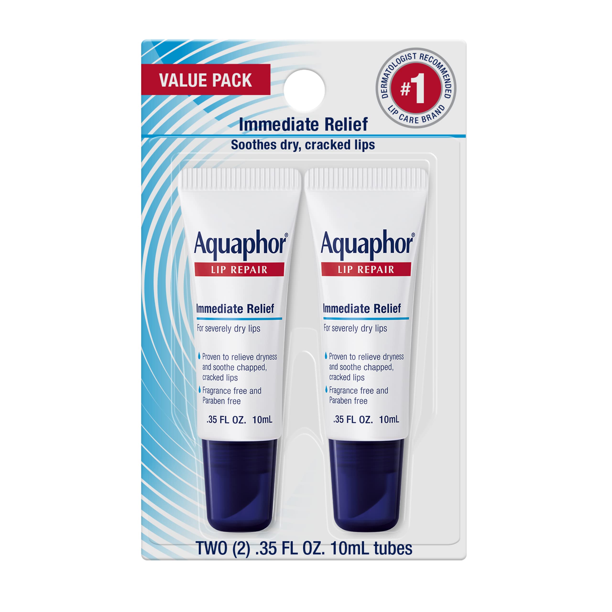 Bálsamo Labial Aquaphor Lip Repair Que Alivia Los Labios Secos Y Agrietados, 10 Ml X 2 - Venta Internacional.