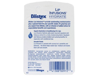 Foto 3 | Crema Hidratante Para Labios Blistex Lip Infusions Hydrate 3,8 Ml (paquete De 6) - Venta Internacional.