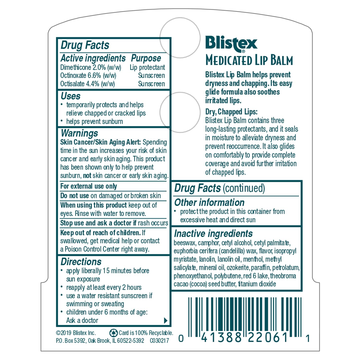 Foto 4 | Bálsamo Labial Blistex Medication De 4,25 Ml (paquete De 24) Spf 15 - Venta Internacional.