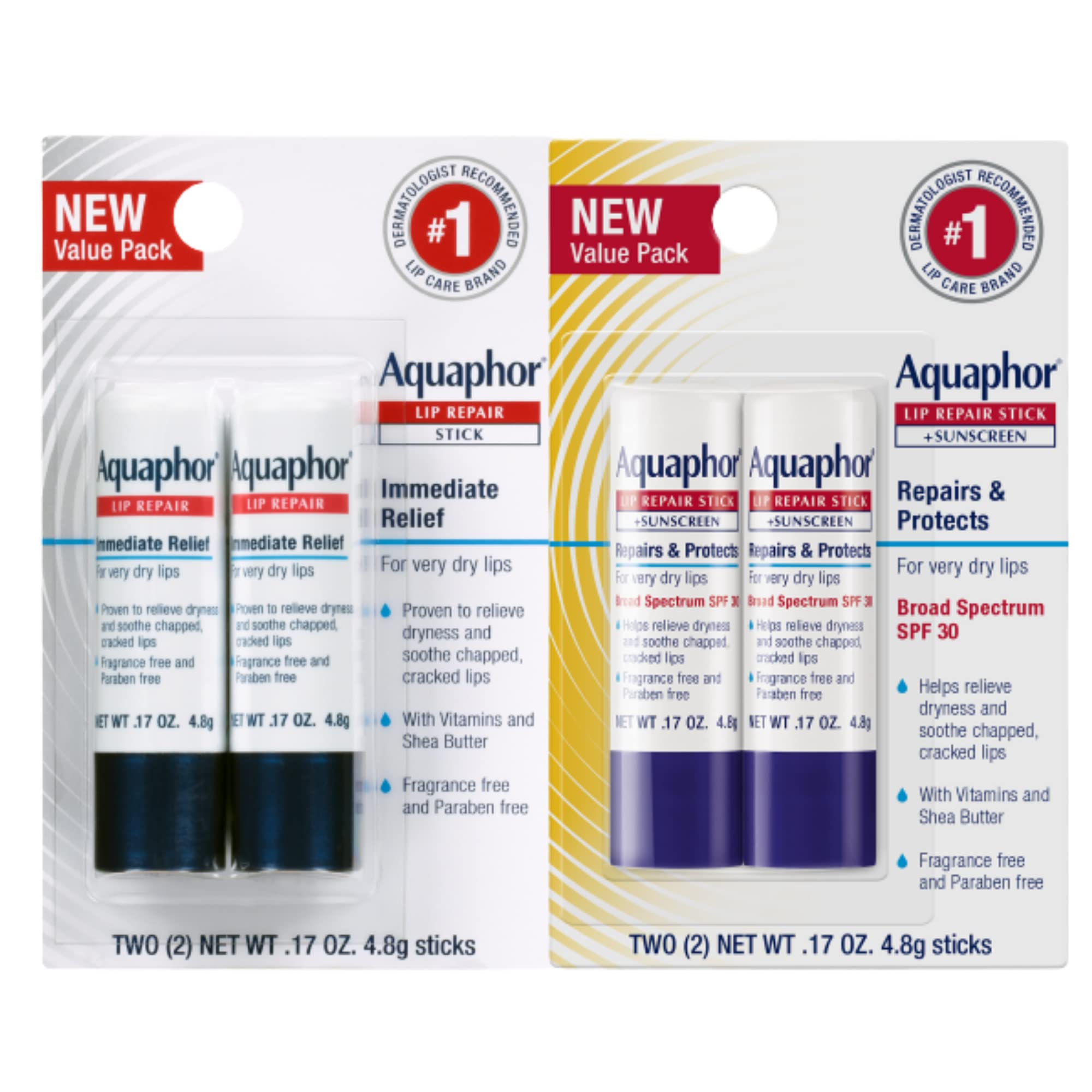 Foto 2 pulgar | Bálsamo Labial Aquaphor Lip Repair Hidratante Con Spf30, Paquete De 4 - Venta Internacional.