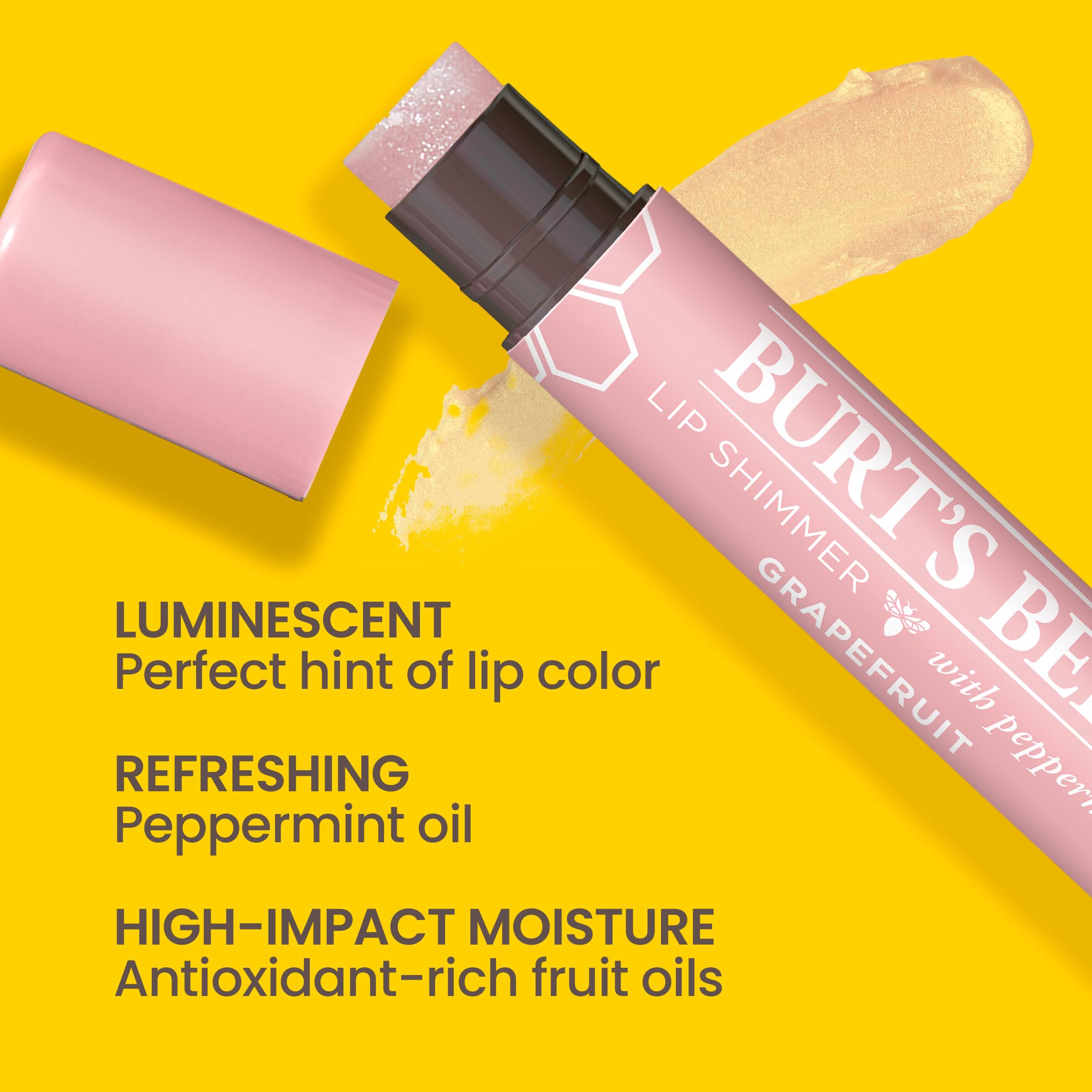 Foto 3 pulgar | Set De Tintes Labiales Burt's Bees Shimmer Grapefruit, Paquete De 4 - Venta Internacional.