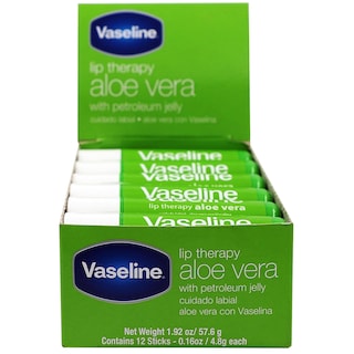 Foto 1 | Bálsamo Labial Vaseline Lip Therapy, Aloe Vera, Paquete De 12 - Venta Internacional.