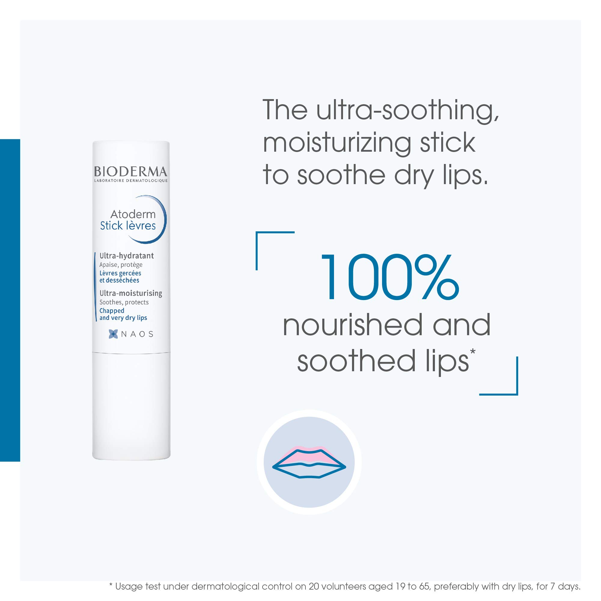 Foto 2 | Lápiz Labial Bioderma Atoderm Hidratante, Suaviza Y Renueva Los Labios Secos - Venta Internacional.