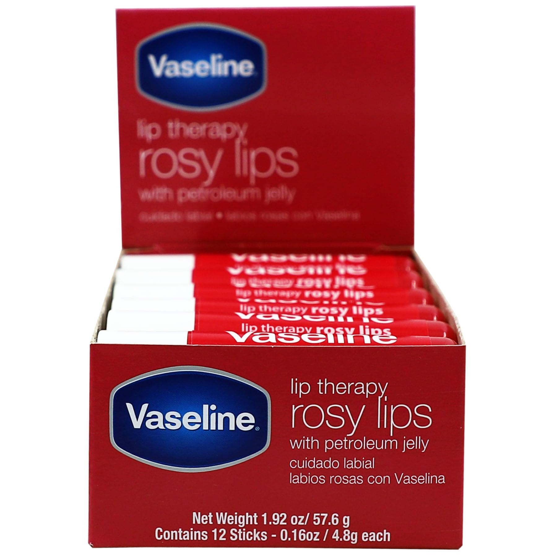 Foto 2 pulgar | Bálsamo Labial Vaseline Lip Rosy Fast-acting Nourishment, 12 Barras - Venta Internacional.