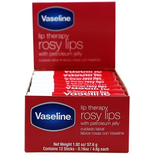 Foto 1 | Bálsamo Labial Vaseline Lip Rosy Fast-acting Nourishment, 12 Barras - Venta Internacional.