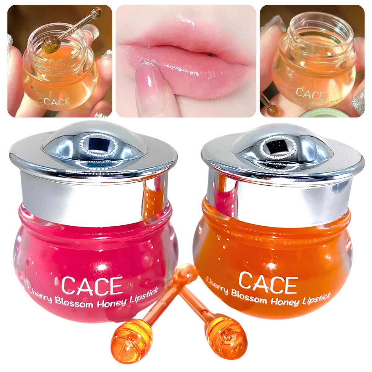 Foto 1 | Bálsamo Labial Mascarilla Labios Hidratante Tarro Miel 2 Piezas