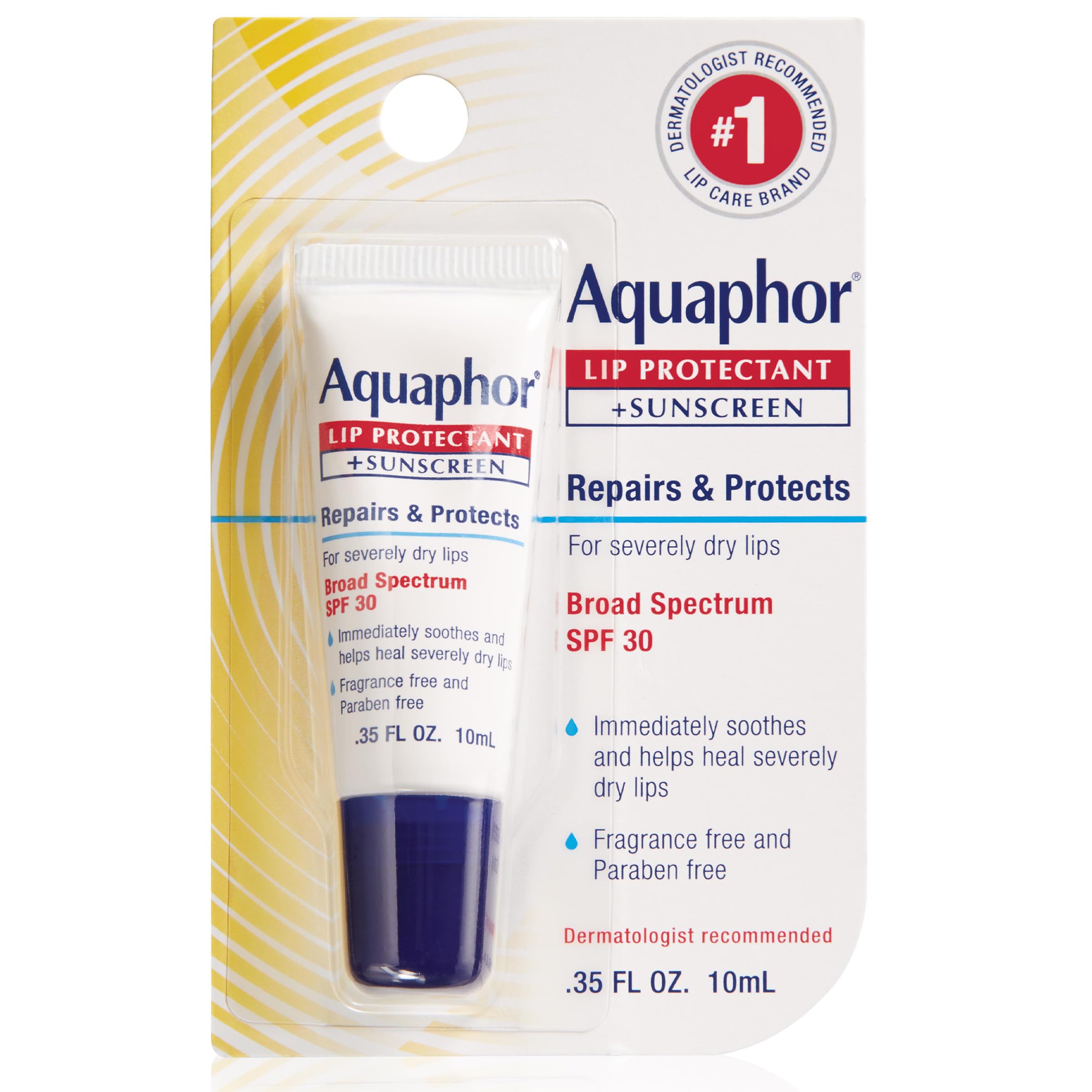 Foto 2 pulgar | Bálsamo Labial Aquaphor Lip Repair, Spf 30, Tubo De 10 Ml - Venta Internacional.