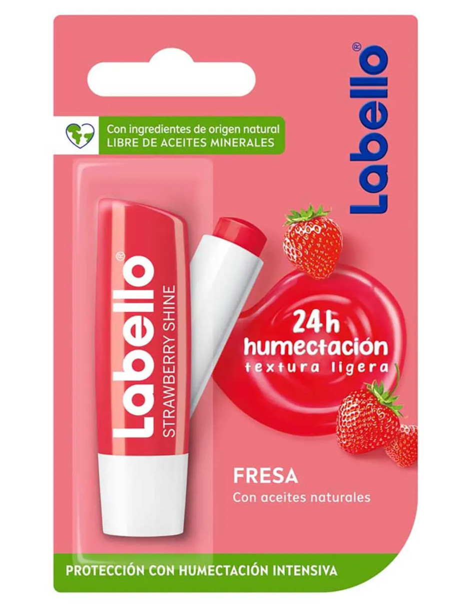 Foto 5 pulgar | Bálsamo Labial Protector Humectante Labello Fresa + Termo De Agua De Regalo Güish
