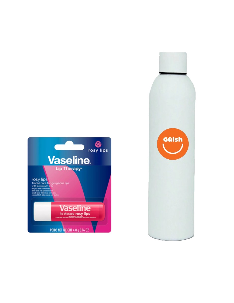 Vaselina Balsamo Para Labios Lip Therapy Rosy Lips + Termo Güish Gratis